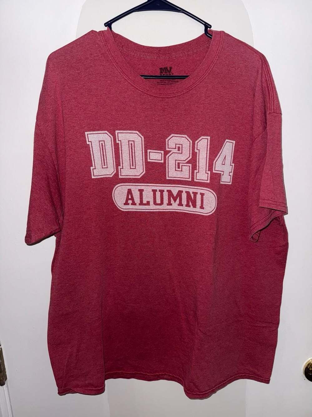 MV Sport DD-214 Alumni Graphic T-Shirt Red Heather XL
